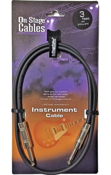 On Stage IC-3 Enstruman Kablosu 1 Metre Gitar Kablosu