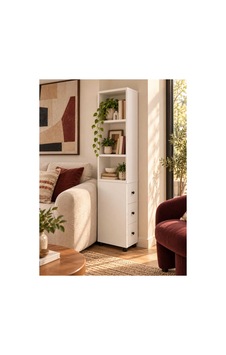Dar Alan Dolabı 3 Çekmeceli Raflı Kitaplık Çok Amaçlı Banyo Mutfak Düzenleyici150x47x20 Cm Beyaz - 932242619 Beyaz Dar Alan Dolabı 3 Çekmeceli Raflı Kitaplık Çok Amaçlı Banyo Mutfak Düzenleyici150x47x20 Cm Beyaz - 932242619 Beyaz