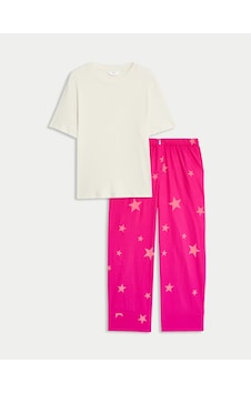 Marks & Spencer Pamuk Karışımlı Ribanalı Yıldız Baskılı Pijama Takımı T37006206X Krem Marks & Spencer Pamuk Karışımlı Ribanalı Yıldız Baskılı Pijama Takımı T37006206X Krem