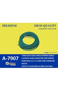 Ayhan Enjektör Yakıt Gerı Dönüş Hortumu Opel Astra H-j Corsa D-e Merıva A-combo-agıla B 1.3 Cdtı Fıat 500 1.3 Mjt 95ps 1248cc-doblo 1.3 Mjt 16 Ürün Uzunluğu 25 Metre A-7907 55251773 55245385 817086 55573816 Ayhan Enjektör Yakıt Gerı Dönüş Hortumu Opel Astra H-j Corsa D-e Merıva A-combo-agıla B 1.3 Cdtı Fıat 500 1.3 Mjt 95ps 1248cc-doblo 1.3 Mjt 16 Ürün Uzunluğu 25 Metre A-7907 55251773 55245385 817086 55573816