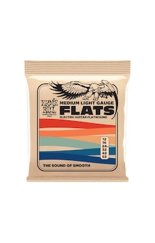 Ernie Ball Flats, Düz Sarımlı Teller, Elektro Gitarlar İçin, Orta Işık, 12-52 Ernie Ball Flats, Düz Sarımlı Teller, Elektro Gitarlar İçin, Orta Işık, 12-52