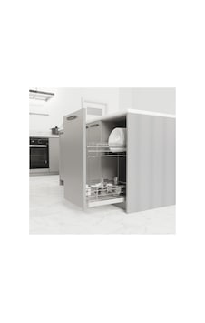Frenli Raylı Demonte Tabaklıklı Tezgah Altı Ünite M:300 Inox Frenli Raylı Demonte Tabaklıklı Tezgah Altı Ünite M:300 Inox