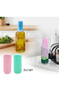 2 Adet Silikon Şişe Kapağı Seyahat Tipi Sızdırmaz Elastik Şampuan, Losyon Ve Parfüm Şişesi Koruyucu Renkli 2 Adet Silikon Şişe Kapağı Seyahat Tipi Sızdırmaz Elastik Şampuan, Losyon Ve Parfüm Şişesi Koruyucu Renkli