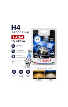 Bosch H4 Xenon Blue 12v 60/55w Far Ampulü 3700k Gün Işığı Efekti 1 Adet Bosch H4 Xenon Blue 12v 60/55w Far Ampulü 3700k Gün Işığı Efekti 1 Adet