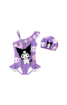 Petityu Kuromi Tek Omuz Fırfır Detaylı Boneli Mor Kız Çocuk Mayo Mor Petityu Kuromi Tek Omuz Fırfır Detaylı Boneli Mor Kız Çocuk Mayo Mor