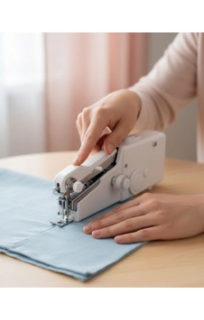 El Tipi Mini Dikiş Makinesi Perde Ve Kıyafet Tamiri İçin Açık Gri El Tipi Mini Dikiş Makinesi Perde Ve Kıyafet Tamiri İçin Açık Gri