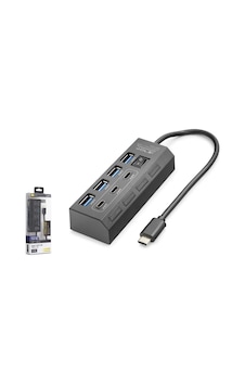 Hadron Hdx7057 İetop Type-c Hub 5gbps 3x Type-c 3.2 + 4x Usb-a 3.2 7 Port Anahtarlı Çoklayıcı Siyah Hadron Hdx7057 İetop Type-c Hub 5gbps 3x Type-c 3.2 + 4x Usb-a 3.2 7 Port Anahtarlı Çoklayıcı Siyah