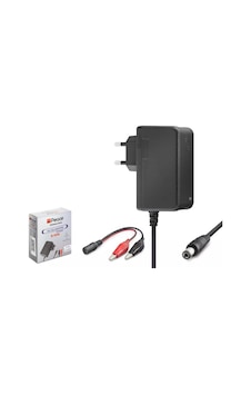 Peace B5056 12v 1.2a 14.4w Krokodil Maşa Uçlu Akü Şarj Adaptörü - Siyah - 1 Adet Peace B5056 12v 1.2a 14.4w Krokodil Maşa Uçlu Akü Şarj Adaptörü - Siyah - 1 Adet