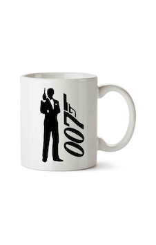 James Bond 007 Porselen Kupa Bardak Beyaz James Bond 007 Porselen Kupa Bardak Beyaz