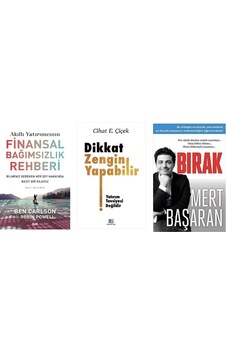 Fınansal Bagımsızlık Rehberı+dıkkat Zengın Yapabılır+bırak 3 Set