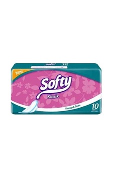 Softy Klasik Ped Kanatlı Normal 10'lu
