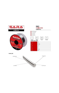 Sara S561 1,2 Mm / 50 G Lehim Teli Sn40 Pb60