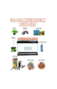 Ada Akvaryum Full Akvaryum Seti Siyah Renk 30x23x15 Cm 9 Parça Ada Akvaryum Full Akvaryum Seti Siyah Renk 30x23x15 Cm 9 Parça