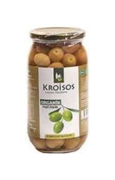 Kroisos Organik Çizik Yeşil Zeytin 600 G Kroisos Organik Çizik Yeşil Zeytin 600 G