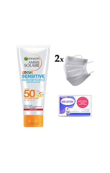 Garnier Ambre Solaire Çocuk Sensitive Güneş Kremi Spf 50+ 200 ML + 2 x Maske + Ekamix Koruyucu Garnier Ambre Solaire Çocuk Sensitive Güneş Kremi Spf 50+ 200 ML + 2 x Maske + Ekamix Koruyucu