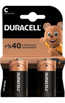 DURACELL LR14/MN1400 C ORTA BOY PİL 2Lİ PAKET DURACELL LR14/MN1400 C ORTA BOY PİL 2Lİ PAKET