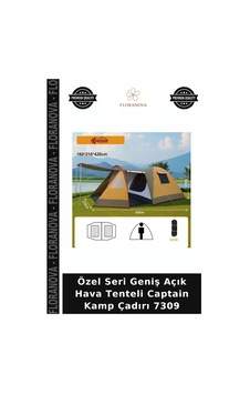 Özel Seri Geniş Açık Hava Tenteli Captain Kamp Çadırı 7309 Standart Özel Seri Geniş Açık Hava Tenteli Captain Kamp Çadırı 7309 Standart