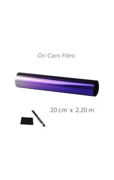 Ön Cam Üstü Film Aynalı Mavi 20Cm X 220Cm Aparatlı