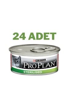 Pro Plan Sterilised Somonlu Yetişkin Kedi Konservesi 24x85 Gr Pro Plan Sterilised Somonlu Yetişkin Kedi Konservesi 24x85 Gr