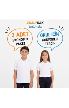 Bulutteks Okullu 2adet Polo Yaka Beyaz Kısa Kol Okul Tişörtleri Kıyafetleri Üniforması Çocuk Genç Bulutteks Okullu 2adet Polo Yaka Beyaz Kısa Kol Okul Tişörtleri Kıyafetleri Üniforması Çocuk Genç