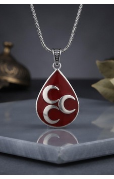 Üç Hilal 925 Ayar Gümüş Kolye Zincir 903229