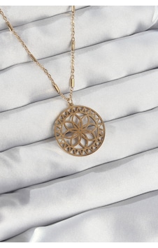 316l Çelik Zincir Gold Renk Lotus Model Kolye - Tj-bko8902 Çok renkli 316l Çelik Zincir Gold Renk Lotus Model Kolye - Tj-bko8902 Çok renkli