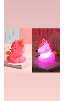 Sevimli Unicorn Gece Lambası Çok Renkli Sevimli Unicorn Gece Lambası Çok Renkli