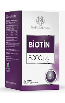 Natural Nest Biotin 5000 Ug Takviye Edici Gıda 30 Kapsül Natural Nest Biotin 5000 Ug Takviye Edici Gıda 30 Kapsül