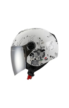 Sway Sw-715 İris Çenesiz Kask Beyaz Sway Sw-715 İris Çenesiz Kask Beyaz