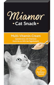 Miamor Cream Multi Vitamin Ek Besin ve Kedi Ödülü 6 x 15 G