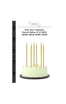 Özel Seri Toplantı Davet Dekor 6 Lı İnce Uzun Gold Mum 20cm Özel Seri Toplantı Davet Dekor 6 Lı İnce Uzun Gold Mum 20cm