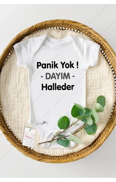 Hediyenza Panik Yok Dayım Halleder Özel Tasarım Bebek Zıbın Pamuklu Çıtçıtlı Body Beyaz Hediyenza Panik Yok Dayım Halleder Özel Tasarım Bebek Zıbın Pamuklu Çıtçıtlı Body Beyaz