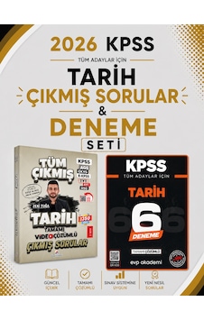 Dizgi Kitap 2026 Kpss Tarih Tüm Sınavlar Çıkmış Sorular & Kpss Tarih 6 Deneme Evp Akademi Seti Dizgi Kitap 2026 Kpss Tarih Tüm Sınavlar Çıkmış Sorular & Kpss Tarih 6 Deneme Evp Akademi Seti