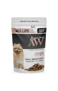 Animal World Kuzu Etli Küçük Irk Yetişkin Köpek Konservesi 85 G