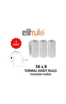 Elitrulo Takograf Kağıdı 56 MM x 8 M - 3 Adet