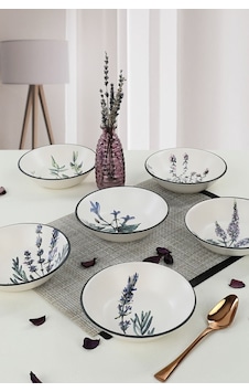 Keramika Çiçek Bahçesi Yemek Tabağı 18 Cm 6 Adet Çok Renkli Keramika Çiçek Bahçesi Yemek Tabağı 18 Cm 6 Adet Çok Renkli