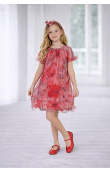 Dıgıl Kids Kız Çocuk Çok Renkli Tül Elbise Kırmızı Dıgıl Kids Kız Çocuk Çok Renkli Tül Elbise Kırmızı