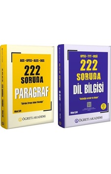 Öğreti Kpss Meb-ags Ales Dgs 222 Soruda Paragraf + Dil Bilgisi Soru Bankası 2 Li Set - Mikail Şan Öğreti Akademi