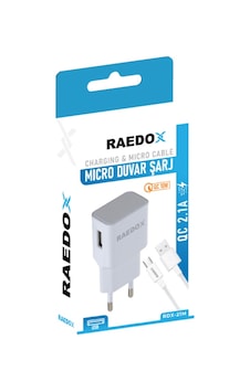 Raedox 10.5w 2.1a Micro Usb Şarj Seti Raedox 10.5w 2.1a Micro Usb Şarj Seti