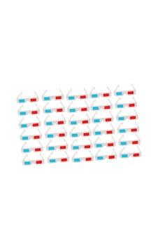 Elayard 30'lu Paket Yetişkinler İçin Kırmızı Mavi Tek Kullanımlık 3d Karton Gözlük Ve Filmler 3d Oyunlar Seyahat İçin Hafif Anaglyph Gözlük