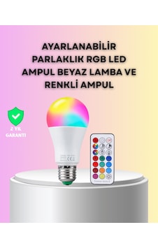 Kumanda Destekli Çok Renkli Akıllı Led Ampul Kumanda Destekli Çok Renkli Akıllı Led Ampul