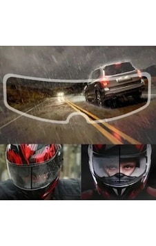 Kask Vizörü İçin Yağmur Ve Buğu Engelleyici Film Açık Beyaz Kask Vizörü İçin Yağmur Ve Buğu Engelleyici Film Açık Beyaz