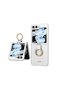 Galaxy Uyumlu Z Flip 5 Kılıf Zore Kıpta Yüzüklü Flip Sert Kapak Gümüş Galaxy Uyumlu Z Flip 5 Kılıf Zore Kıpta Yüzüklü Flip Sert Kapak Gümüş