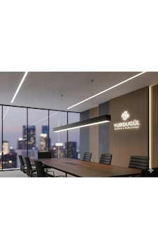 100cm Dekoratif Siyah Alüminyum Kasa Lineer Sarkıt Led Armatür - 6500k Beyaz Işık Diğer 100cm Dekoratif Siyah Alüminyum Kasa Lineer Sarkıt Led Armatür - 6500k Beyaz Işık Diğer