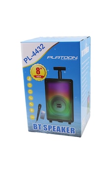 Bluetooth Mikrofon - Kumandalı Speaker Işıklı 2400mah 256x228x421mm 20w - 100hz-20khz - 85db Pl-4432 4741