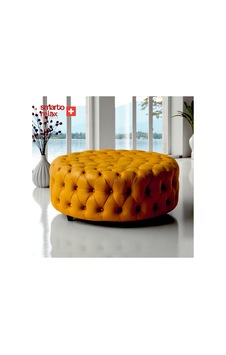 Smarto Relax Puf Evolene Ayaksız Kapitoneli Dekoratif 100x45 Cm Sarı Sarı Smarto Relax Puf Evolene Ayaksız Kapitoneli Dekoratif 100x45 Cm Sarı Sarı