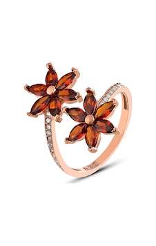 Zanaatsilver 925 Ayar Gümüş Garnet Taşlı Rose Nilüfer Kamelya Çiçeği Ayarlanalabilir Zanaatsilver 925 Ayar Gümüş Garnet Taşlı Rose Nilüfer Kamelya Çiçeği Ayarlanalabilir