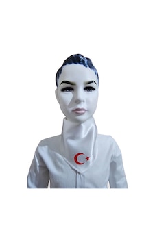 Kostüm Sarayı Ay Yıldızlı Fular Beyaz