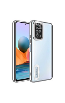 Xiaomi Redmi Note 11 Global Kılıf Kamera Korumalı Logo Gösteren Zore Omega Kapak Gümüş Xiaomi Redmi Note 11 Global Kılıf Kamera Korumalı Logo Gösteren Zore Omega Kapak Gümüş