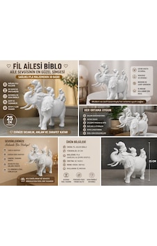 Fil Ailesi Dekoratif Biblo 25 Cm 3d Baskı Sağlıklı Pla Aile Temalı Şık Ev Dekoru & Anlamlı Hediye Fil Ailesi Dekoratif Biblo 25 Cm 3d Baskı Sağlıklı Pla Aile Temalı Şık Ev Dekoru & Anlamlı Hediye